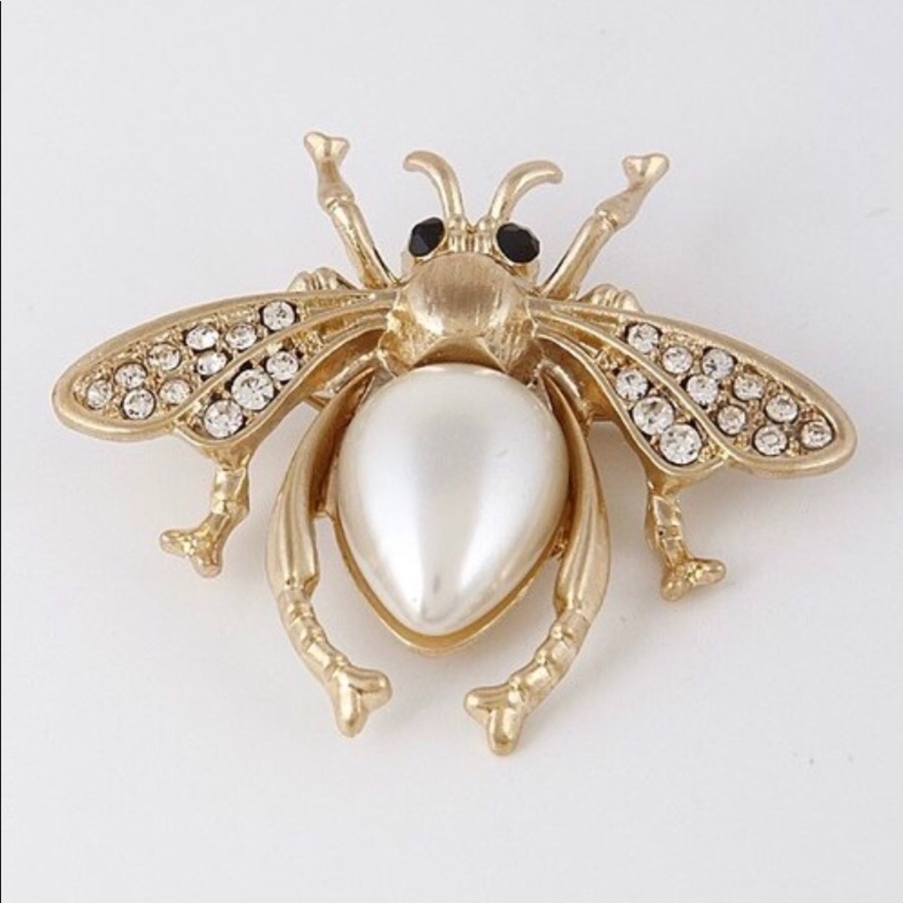 Rhinestone Insect Brooch